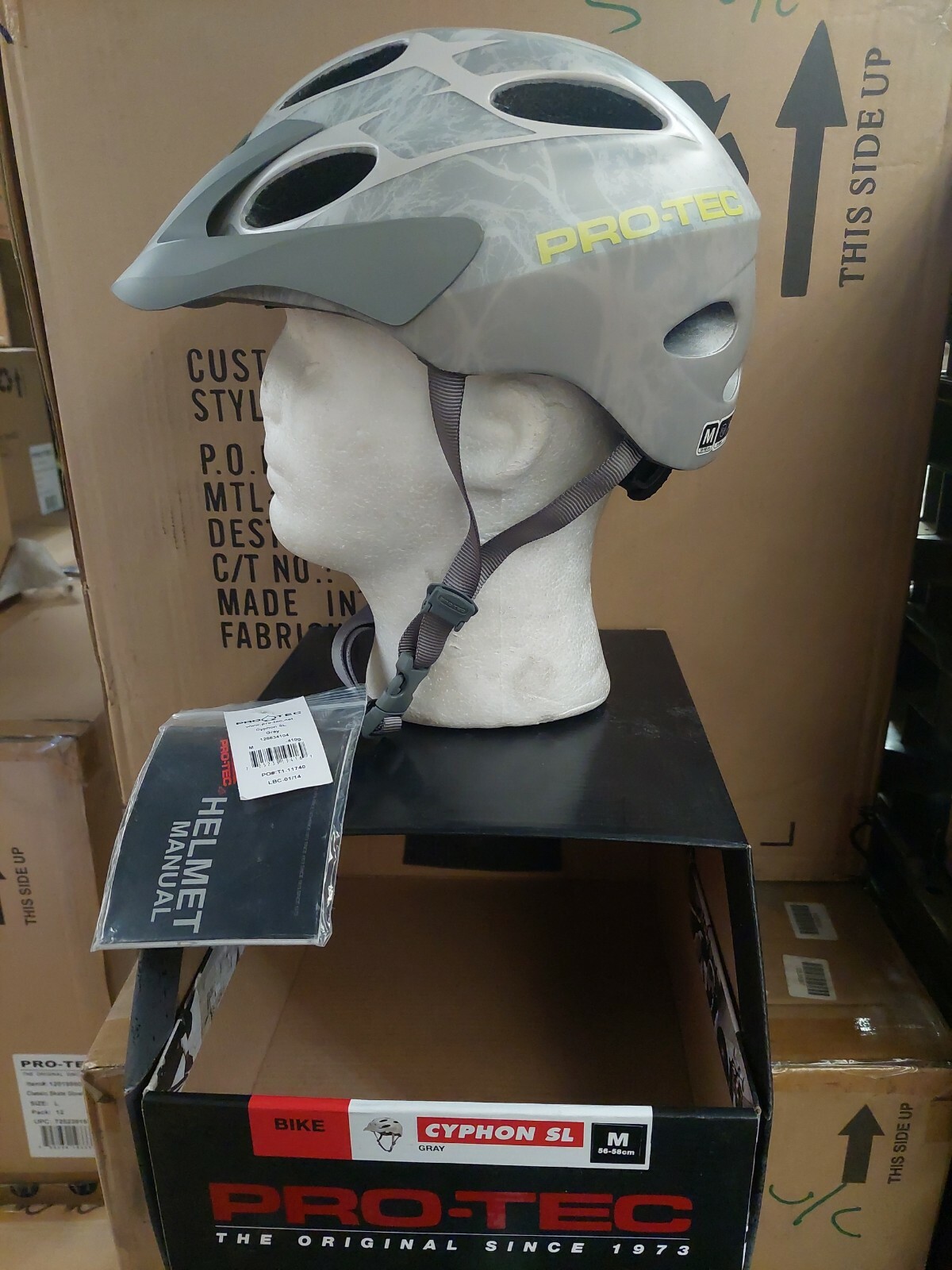 ProTec Cyphon SL Gray Bike Bicycle Helmet Size Medium Protec eBay