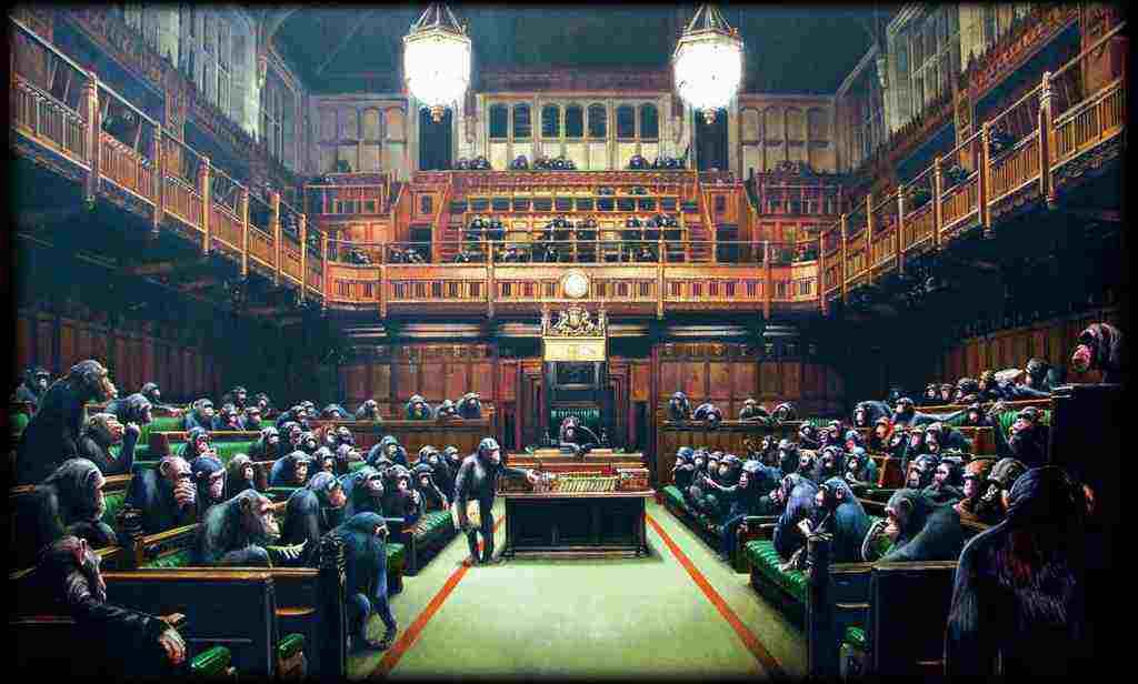 Banksy Monkey Parliament Mps A3 Photo Print Poster | eBay