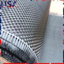 Carbon Fiber Fabric Cloth 12" 60" 3K 220gsm 2x2 Twill Weave Honeycomb Hybrid US