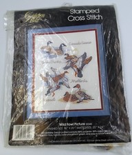 Golden Bee Stamped Cross Stitch Kit 20342 "Wild Fowl" Ducks Geese Picture 16x20