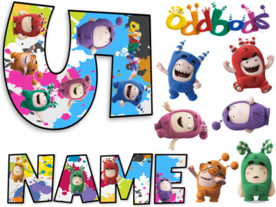 ODDBODS INSPIRIERT NAME/NUMMER PERSONALISIERT TORTE ESSBAR GLASUR TOPPER