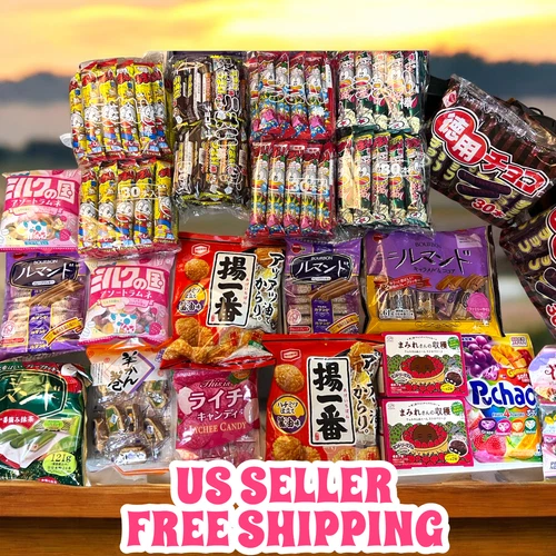 -20 Exotic Sweet Savory Japanese Korean Asian Snack Box With Extra Pcs