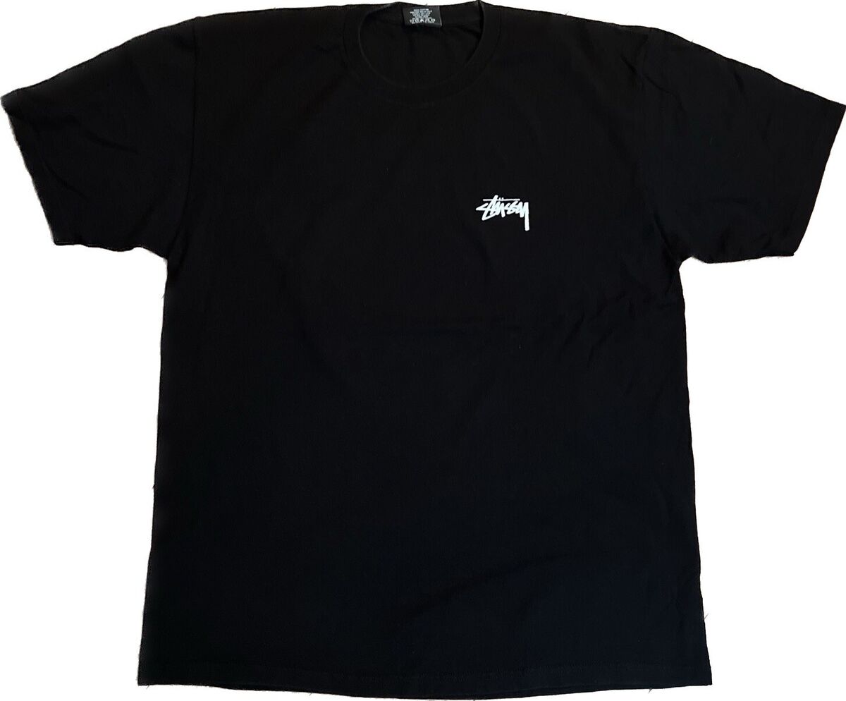 Vintage Stussy T-shirt Surfman Checker Tee Black Men's Large Vintage Stussy T-shirt Surfman Checker Tee Black Men's Large
