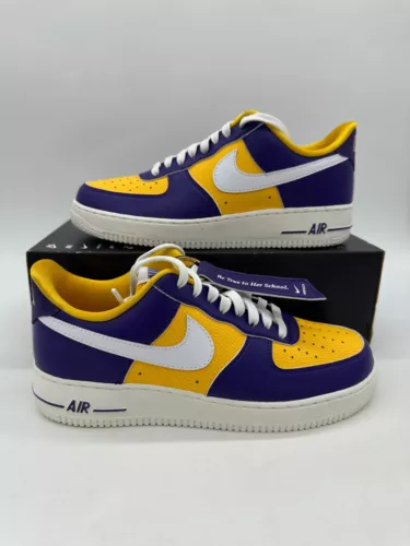 Nike Air Force 1 '07 SE 'Lakers' Women's Size 6.5 Leather Shoes FJ1408 500
