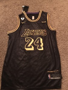 Kobe Bryant Mens Los Angeles Lakers Black Mamba Bubble Edition Jersey W Gigi 2 Ebay