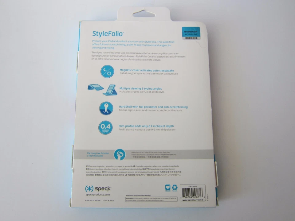 Speck Products StyleFolio Case & Stand for iPad Air & iPad Air 2 Purple New - Image 2 of 4