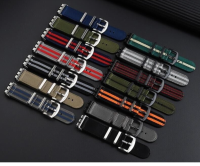 For Swatch Irony YVB416 YVS423 420 Nylon Watchband Modified Watch