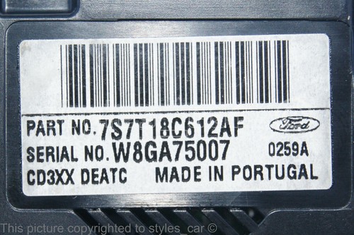 Ford Mondeo Galaxy S-Max Digital Climate Control Heater Switch 7S7T18C612AF - Picture 5 of 12