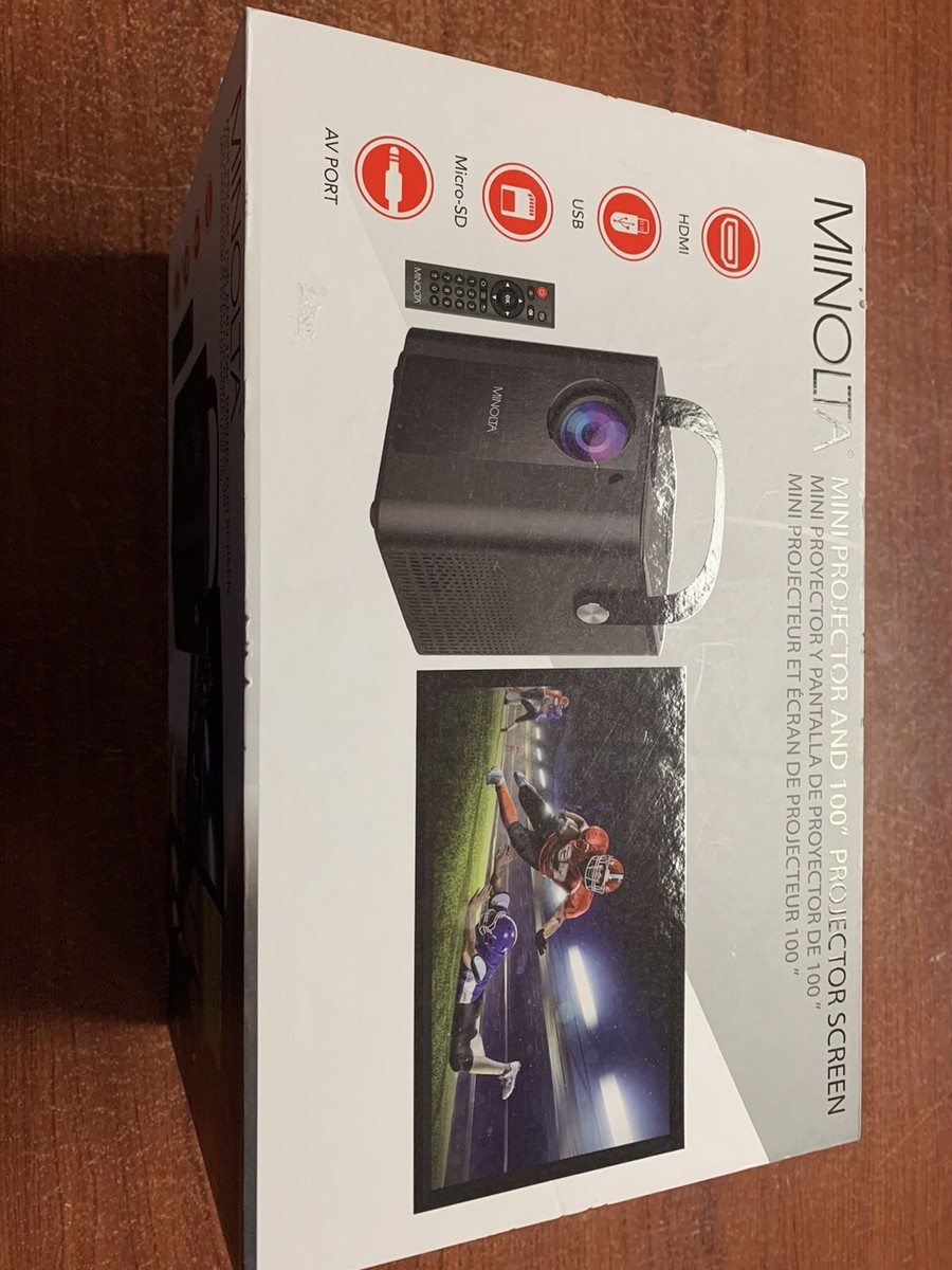 Minolta MN674 Portable Projector Bundle Pack With 100 Inch