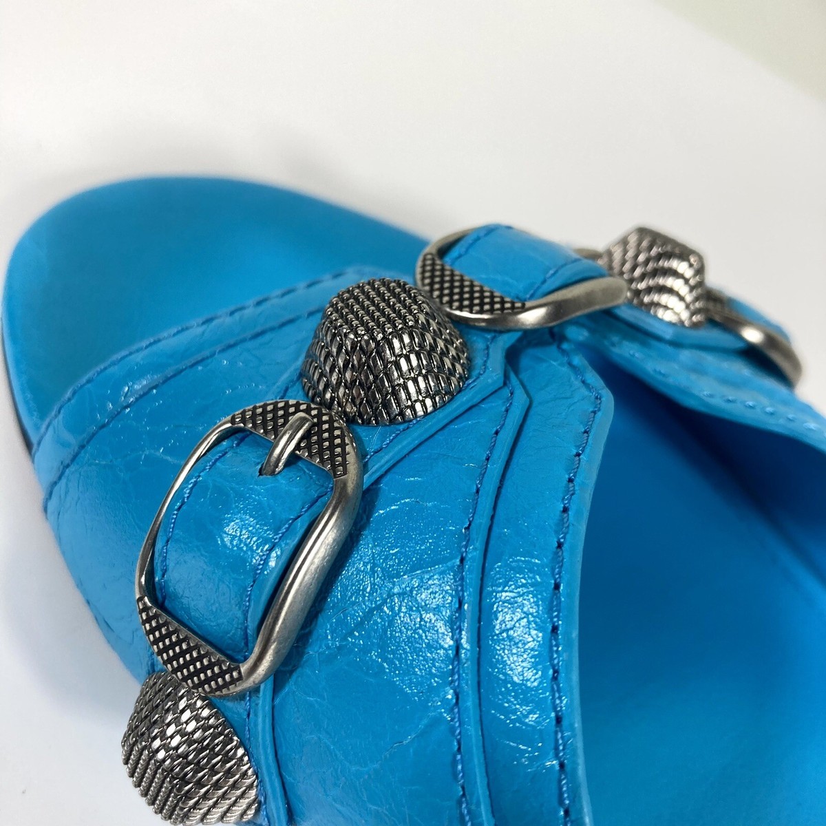 NWB Balenciaga Cagole Slide Sandal Cyan Size 36.5EU 6.5US