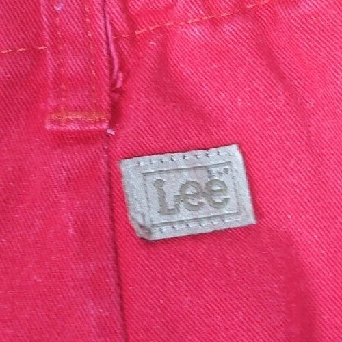 Pantalones Cortos De Colección Años 90 LEE Desteñidos Rojo Caqui Cintura 14 Medianos Relajados Plisados Mamá Grunge Foto 4 de 4