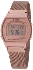 Casio B640WMR-5AV Men's Vintage Rose Gold Tone Stainless Steel Mesh Band