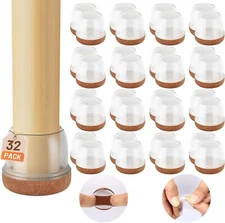 32 PCs Chair Leg Protectors Extra Thicken Chair Leg floor Protectors Silicone