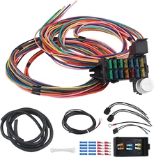 14 Circuit Wiring Harness Kit, Professional Universal Electrical Wire Harness