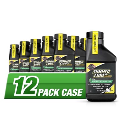 Opti-Lube Summer Cetane Formula Diesel Fuel Additive, 4oz Bottles, Pack of 12