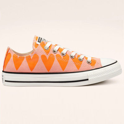 orange low top chucks
