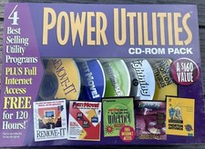 Power Utilities CD-ROM Pack, W 3.1  / DOS 3.1 / 4.0 , Slash, 1995, New, Sealed