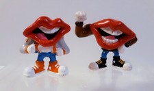 Lot of 2 Vintage MFG Applause Tang 2" Tall General Foods Big Lips Mouth Figures 