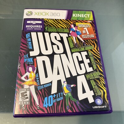 Just Dance 4 Microsoft Xbox 360 Kids Kinect Family Game VG+ Complete