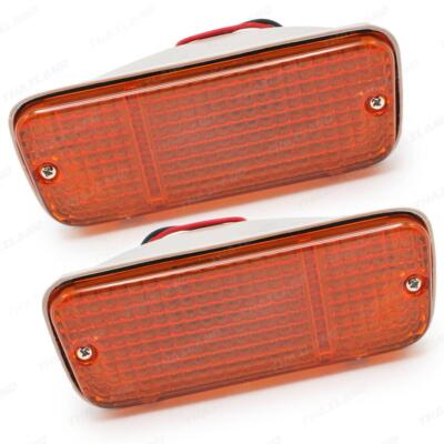 2 Pcs. Orange Front Bumper Amber Lamp Light For Toyota Corolla KE70 TE71 1984