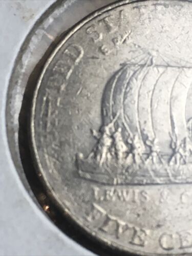 2004 Jefferson Nickel Strike Through Grease In God We Trust Missing Mint Mark - Picture 8 of 9