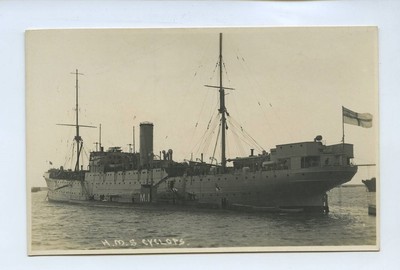 HMS Cyclops 1905 Royal Navy Original Vintage Postkarte unbenutzt