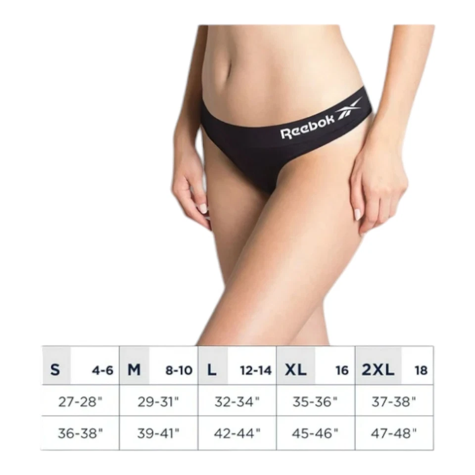 Reebok Women's Seamless Thong, 5-Pack Size Large Pink Gray Mauve Purple - Image 4 of 4