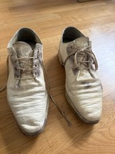 CCP Carol Christian Poell White Rusty Derbies Size 10