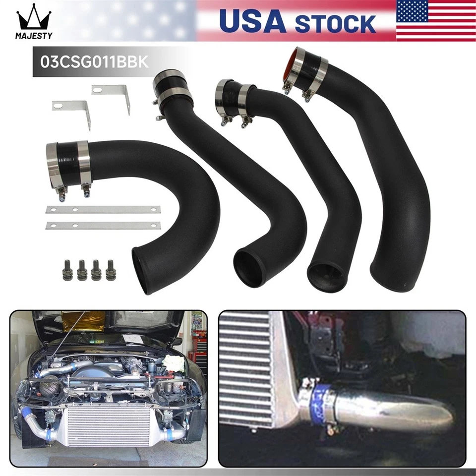 Kit de tuberías intercooler para Toyota Supra JZA80 2JZ GTE TURBO 1993-1998 negro Foto 2 de 4
