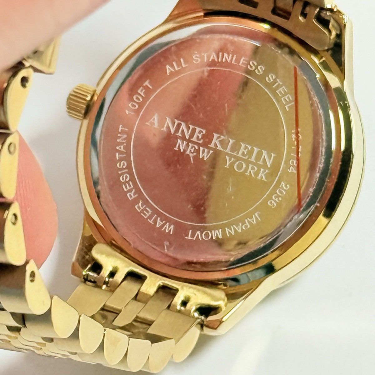 Anne Klein New York 12-7784MAGB Crystal Malachite Dial 
