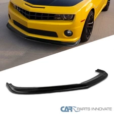 Fit 10-13 Chevy Camaro V8 Black ZL1 Style Front Bumper Chin Lip Spoiler Body Kit