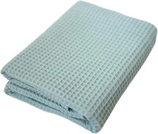 Soft And Cozy Waffle Baby Blanket 43x40 Inch Green Nursery Throw For Newborns