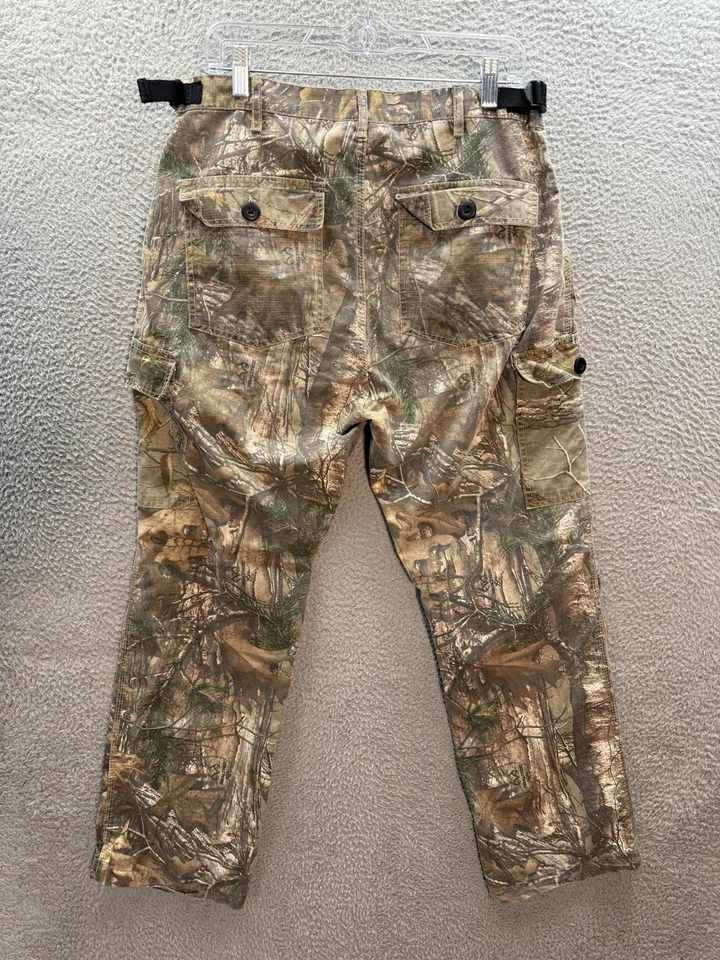 Scent Blocker Pants Mens Large Camouflage Ripstop Realtree Extra Camo Outdoors - Image 2 of 4
