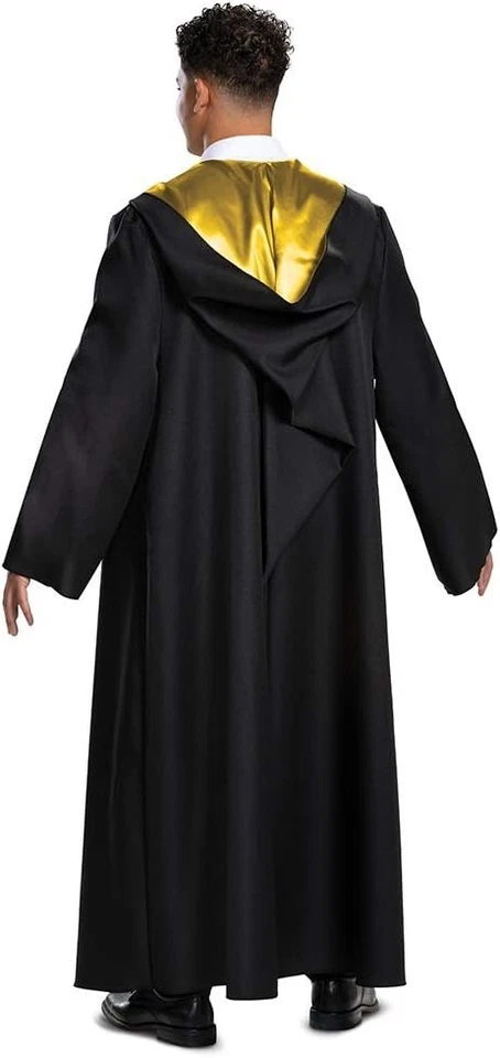 Disguise Harry Potter Hogwarts Deluxe Robe Black Gold Hufflepuff Adult Unisex M - Image 2 of 4