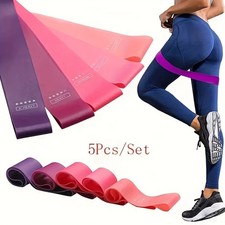 Resistance Bands Set - 5 Levels for Full Body Fitness & Leg/Glute Training