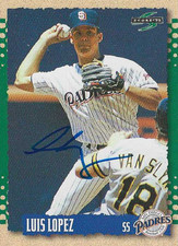 Luis Lopez  San Diego Padres   Personally Autographed  Card