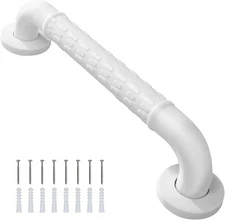 Handicap Grab Bars for Shower ，Elderly Wall Mount bathro 11.8*1.4in, White 