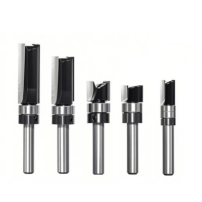 Pattern Flush Trim Router Bit 1/4 Shank Carbide Tipped Router Template Bit 1/4 P