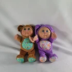 Cabbage Patch Kids Doll Lot (2) Purple Bunny & Brown Monkey Outfit 2011 & 2012