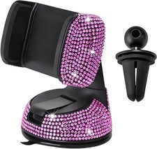 Bling Car Phone Holder Rhinestone Vehicle Windshield Dashboard Cellphones Mount