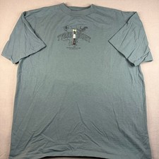 VTG Single stitch Savannah Georgia T-Shirt Blue Green XXL Made in USA