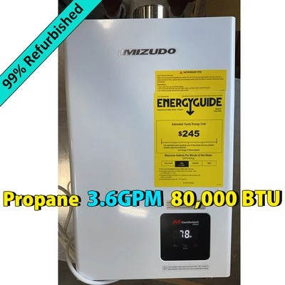 MIZUDO 【99% NEW】3.6GPM 80,000BTU Tankless Water Heater Propane Instant Hot Boiler
