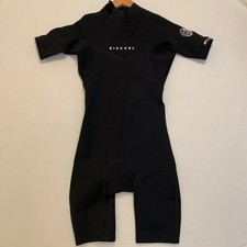 RIP CURL Men's 2mm DAWN PATROL S/S BZ Spring Suit Wet Suit - Black - Medium