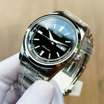 Seiko Automatic Black Dial Date Day Indicator Men's Watch SARV003