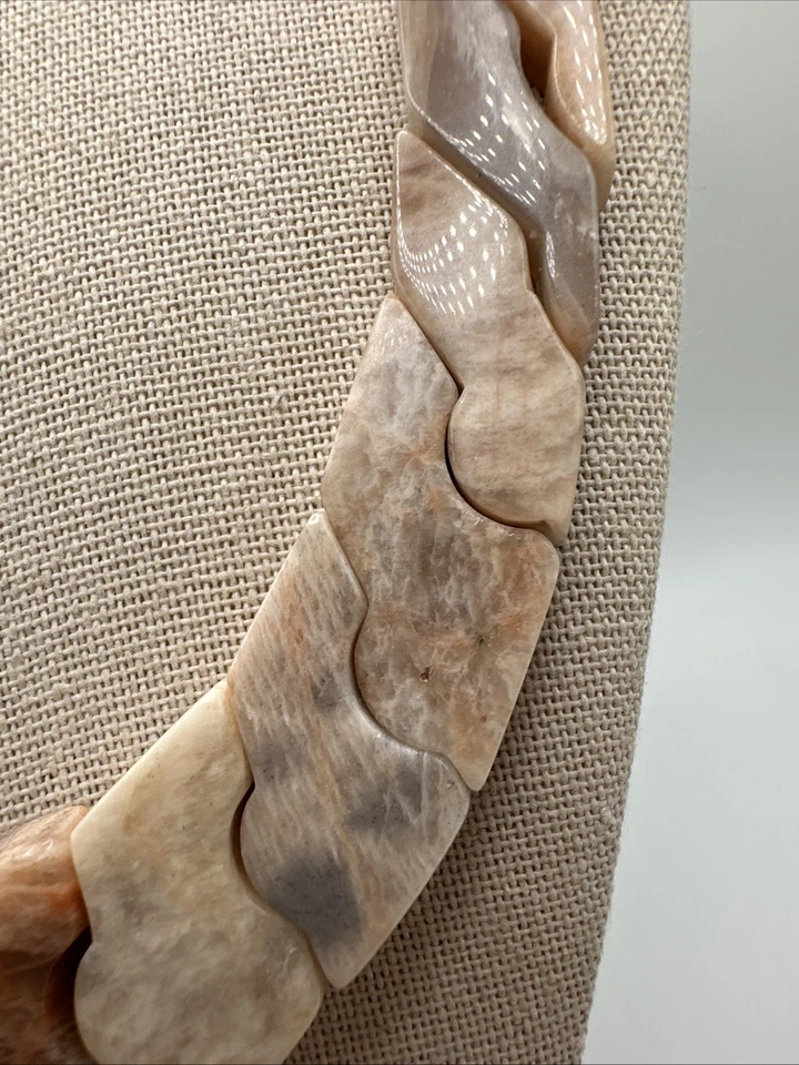 Collar de plata de ley con piedra lunar melocotón natural Jay King  Foto 2 de 4