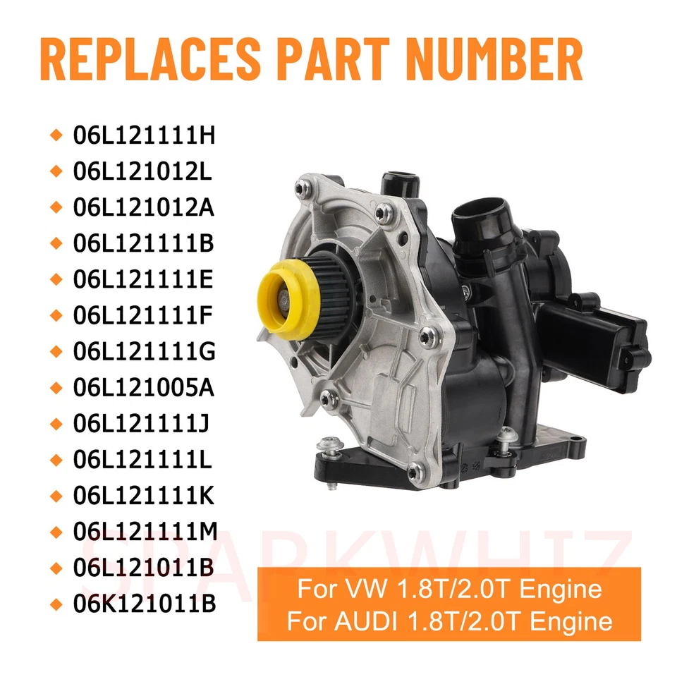 Conjunto de carcasa termostato bomba de agua para VW Golf Passat Tiguan AUDI A3/S3 A4 Foto 2 de 4