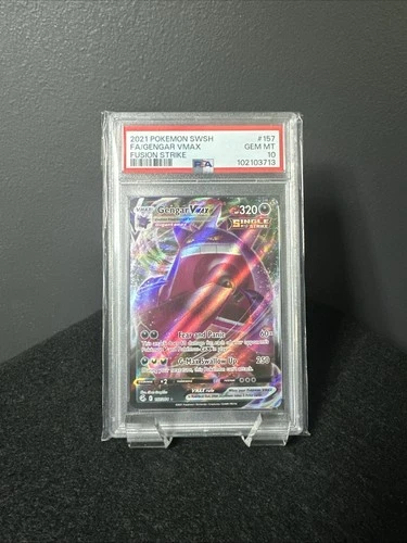 Psa 10 Gengar VMAX 157/264 Swsh08: Fusion Strike Illustration Rare Good Shape