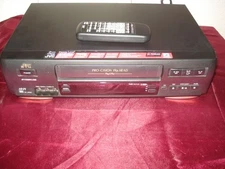 JVC HR-J642U Black 4-Head Hi-Fi VCR Video Cassette Recorder Bundle EC