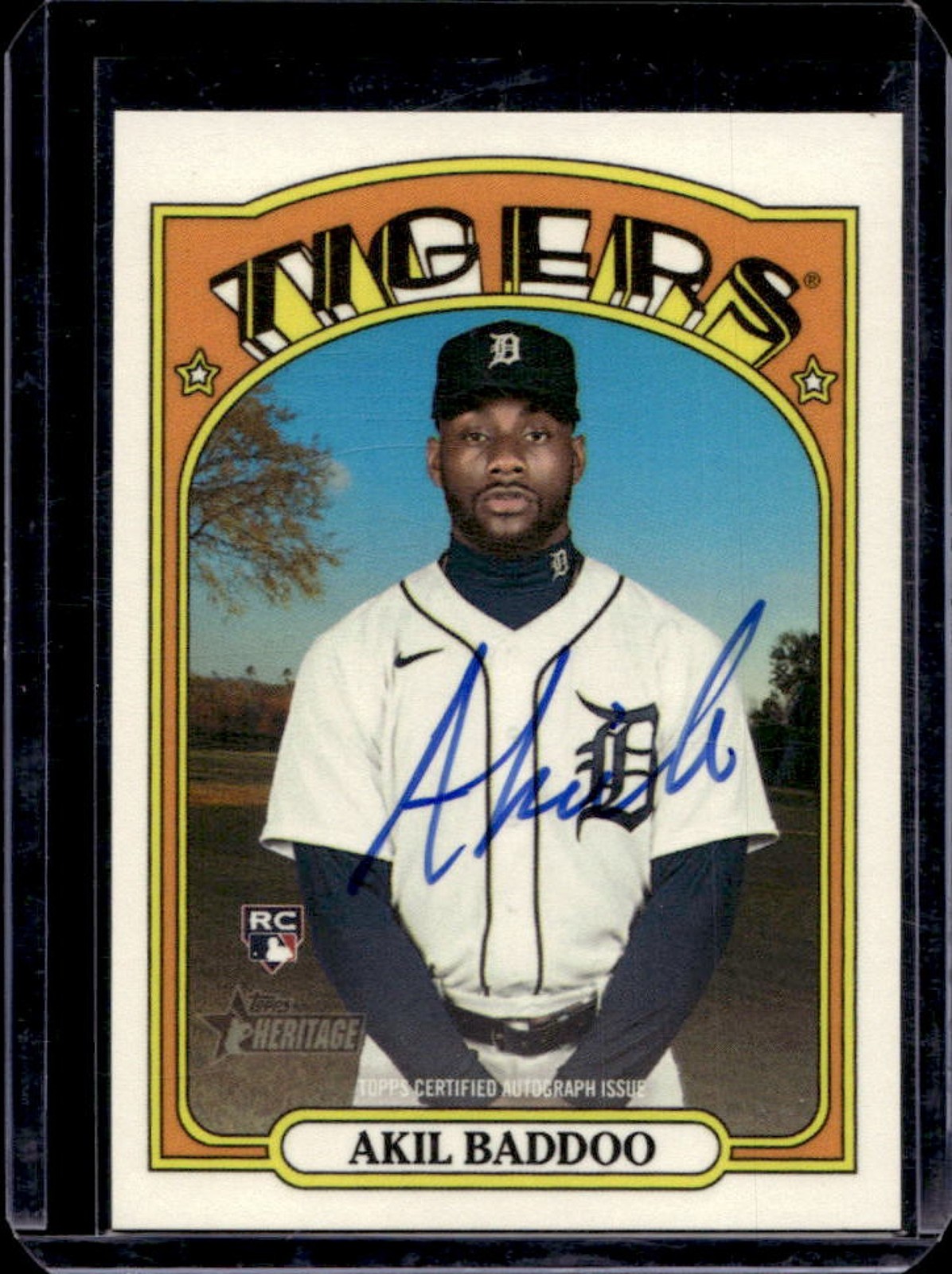 2021 Topps Heritage Akil Baddoo Real One Auto High Number RC #ROA-ABA Tigers