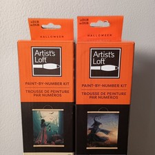 2 Artist's Loft Paint-by-Number Kits, Halloween Themed, 16x20, NEW